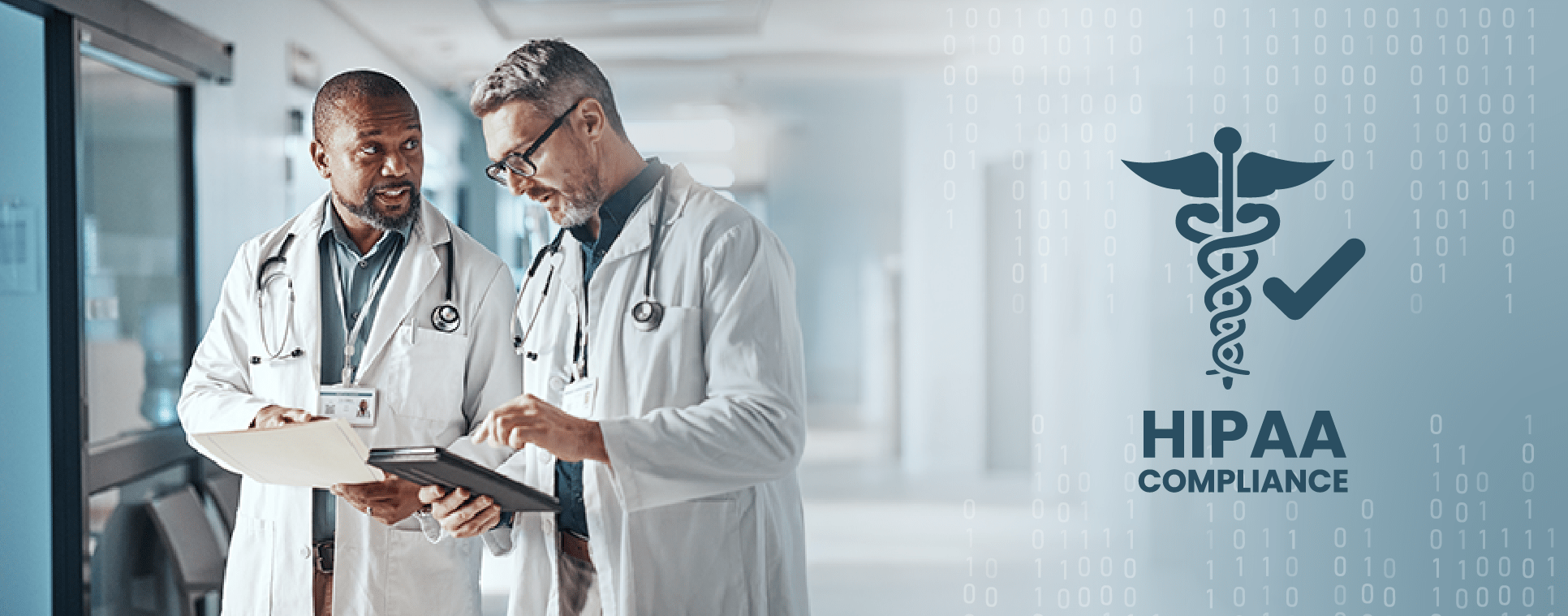 Doctors discussing HIPAA compliance