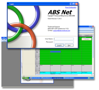 ABS Net interface dashboard